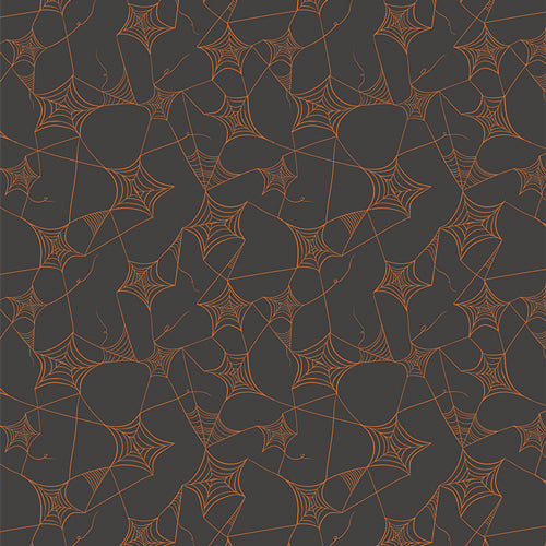 Sweet n' Spookier - Art Gallery Fabrics - Web of Scares in Caramel